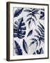 Tropic Indigo Leaves 2-Kimberly Allen-Framed Art Print