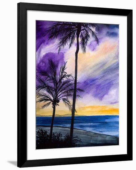 Tropic Nights I-Linda Baliko-Framed Art Print