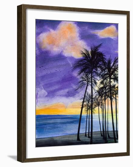Tropic Nights II-Linda Baliko-Framed Art Print