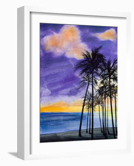 Tropic Nights II-Linda Baliko-Framed Art Print