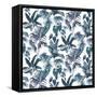 Tropic Toile Marine-Bill Jackson-Framed Stretched Canvas