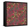 Tropic Toile Tomato-Bill Jackson-Framed Stretched Canvas