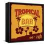 Tropical Bar Poster-radubalint-Framed Stretched Canvas