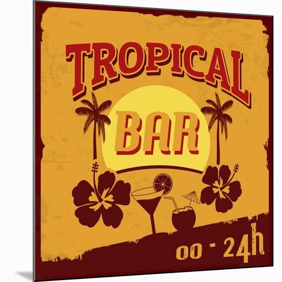 Tropical Bar Poster-radubalint-Mounted Art Print