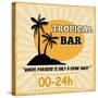 Tropical Bar Vintage Poster-radubalint-Stretched Canvas