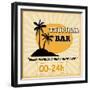 Tropical Bar Vintage Poster-radubalint-Framed Premium Giclee Print