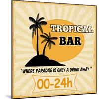 Tropical Bar Vintage Poster-radubalint-Mounted Premium Giclee Print