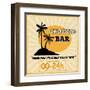 Tropical Bar Vintage Poster-radubalint-Framed Art Print