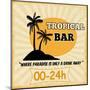 Tropical Bar Vintage Poster-radubalint-Mounted Art Print