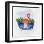 Tropical Bath Flamingo I-Sally Swatland-Framed Art Print