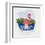 Tropical Bath Flamingo I-Sally Swatland-Framed Art Print