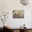 Tropical Bathroom Interior with Bathtub and Window with Landscape View-PlusONE-Mounted Photographic Print displayed on a wall