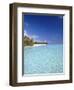 Tropical Beach and Lagoon, Maldives, Indian Ocean, Asia-Sakis Papadopoulos-Framed Photographic Print