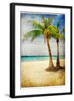 Tropical Beach - Artwork In Painting Style-Maugli-l-Framed Art Print