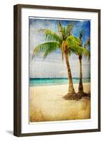 Tropical Beach - Artwork In Painting Style-Maugli-l-Framed Art Print