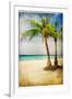 Tropical Beach - Artwork In Painting Style-Maugli-l-Framed Art Print