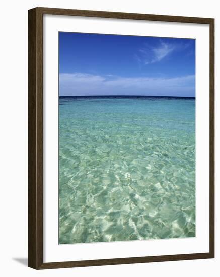 Tropical Beach at Maldives, Indian Ocean-Jon Arnold-Framed Photographic Print