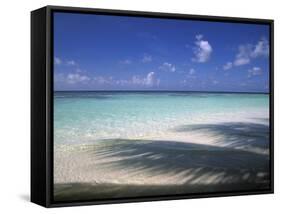 Tropical Beach at Maldives, Indian Ocean-Jon Arnold-Framed Stretched Canvas
