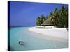 Tropical Beach at Maldives-Jon Arnold-Stretched Canvas