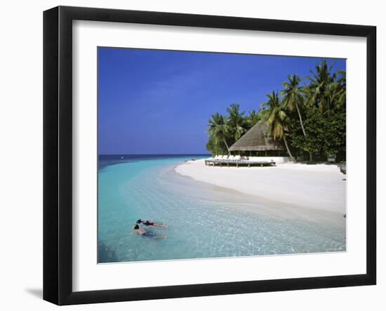 Tropical Beach at Maldives-Jon Arnold-Framed Photographic Print