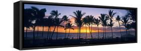 Tropical beach at sunset, Maui, Hawaii, USA-null-Framed Stretched Canvas