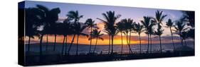 Tropical beach at sunset, Maui, Hawaii, USA-null-Stretched Canvas