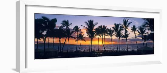 Tropical beach at sunset, Maui, Hawaii, USA-null-Framed Photographic Print