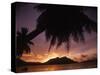 Tropical Beach at Sunset, the Seychelles-Mitch Diamond-Stretched Canvas