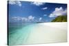 Tropical Beach, Baa Atoll, Maldives, Indian Ocean, Asia-Sakis Papadopoulos-Stretched Canvas