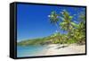 Tropical Beach, Drawaqa Island, Yasawa Island Group, Fiji, South Pacific Islands, Pacific-Marco Simoni-Framed Stretched Canvas