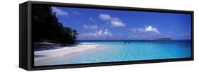 Tropical Beach Ihru Maldives-null-Framed Stretched Canvas