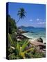 Tropical Beach, La Digue Island, Seychelles-Angelo Cavalli-Stretched Canvas