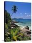 Tropical Beach, La Digue Island, Seychelles-Angelo Cavalli-Stretched Canvas
