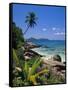 Tropical Beach, La Digue Island, Seychelles-Angelo Cavalli-Framed Stretched Canvas