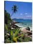 Tropical Beach, La Digue Island, Seychelles-Angelo Cavalli-Stretched Canvas