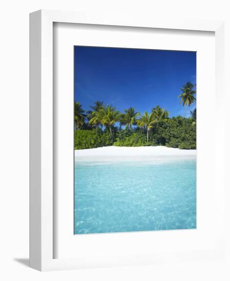 Tropical Beach, Maldives, Indian Ocean, Asia-Sakis Papadopoulos-Framed Photographic Print