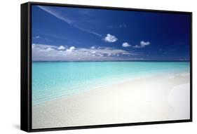 Tropical Beach, Maldives, Indian Ocean, Asia-Sakis Papadopoulos-Framed Stretched Canvas