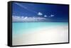 Tropical Beach, Maldives, Indian Ocean, Asia-Sakis Papadopoulos-Framed Stretched Canvas