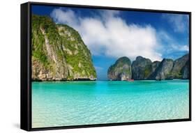 Tropical Beach, Maya Bay, Andaman Sea,Thailand-DmitryP-Framed Stretched Canvas