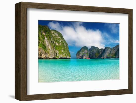 Tropical Beach, Maya Bay, Andaman Sea,Thailand-DmitryP-Framed Photographic Print