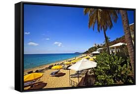 Tropical Beach Resort St Thomas Virgin Islands-George Oze-Framed Stretched Canvas