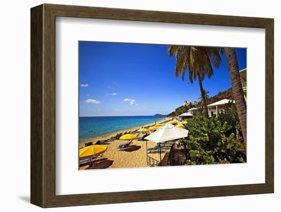 Tropical Beach Resort St Thomas Virgin Islands-George Oze-Framed Photographic Print