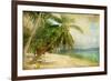 Tropical Beach -Retro Styled Picture-Maugli-l-Framed Photographic Print