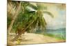 Tropical Beach -Retro Styled Picture-Maugli-l-Mounted Photographic Print