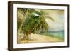 Tropical Beach -Retro Styled Picture-Maugli-l-Framed Photographic Print