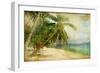 Tropical Beach -Retro Styled Picture-Maugli-l-Framed Photographic Print