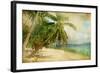 Tropical Beach -Retro Styled Picture-Maugli-l-Framed Photographic Print