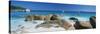 Tropical Beach Scene, Anse Lazio, Praslin, Seychelles, Indian Ocean, Africa-Lee Frost-Stretched Canvas