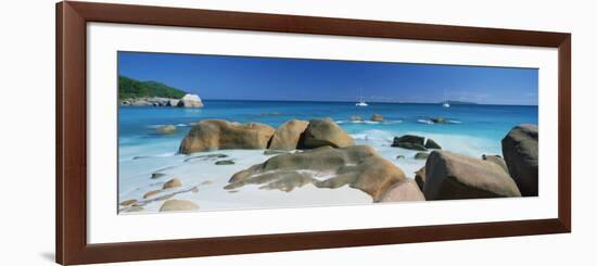 Tropical Beach Scene, Anse Lazio, Praslin, Seychelles, Indian Ocean, Africa-Lee Frost-Framed Photographic Print