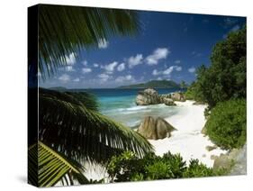 Tropical Beach Scene, Anse Patates, La Digue, Seychelles-Lee Frost-Stretched Canvas